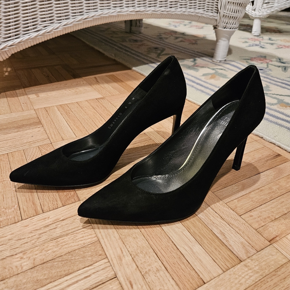 Stuart Weitzman | Black Suede 3.5 inch Heels